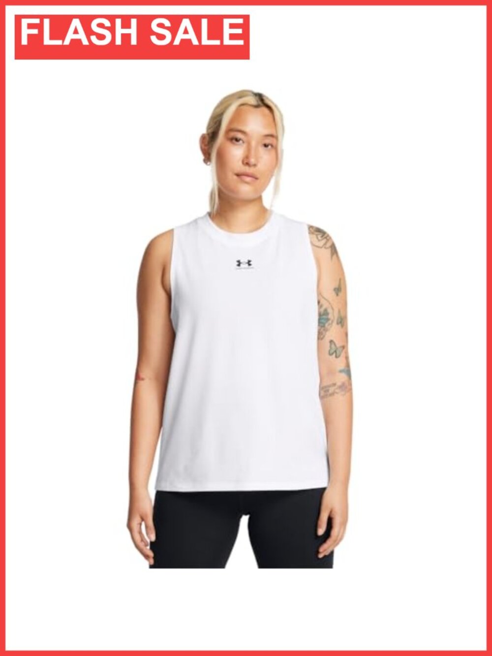 Under Armour Rival Muscle Tank Top Crew Neck Sleeveless Activewear